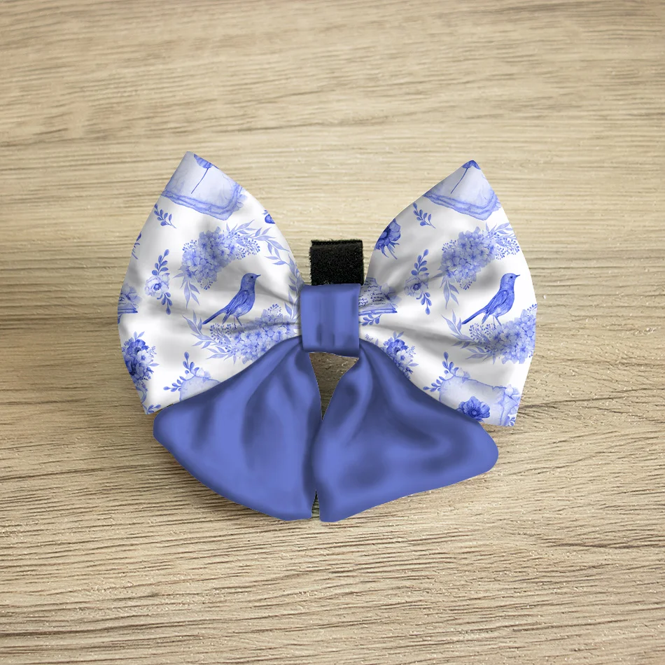 Hot selling pet accessories luxury dog sailor bow tie with collar bulk custom printing pet products