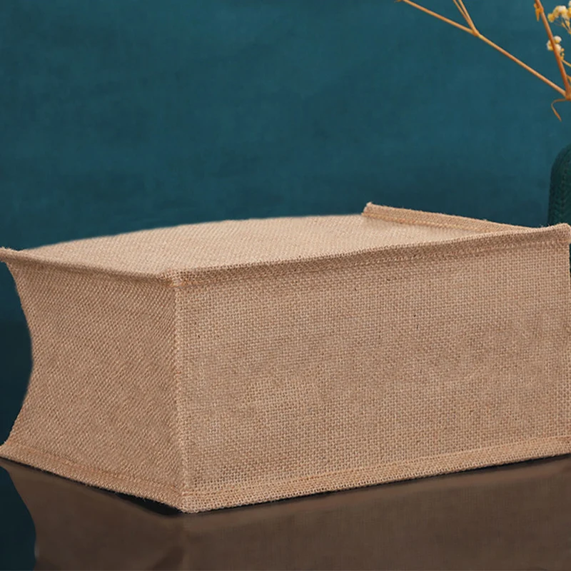 Diy environmental  shopping bag storage linen large capacity jute bag