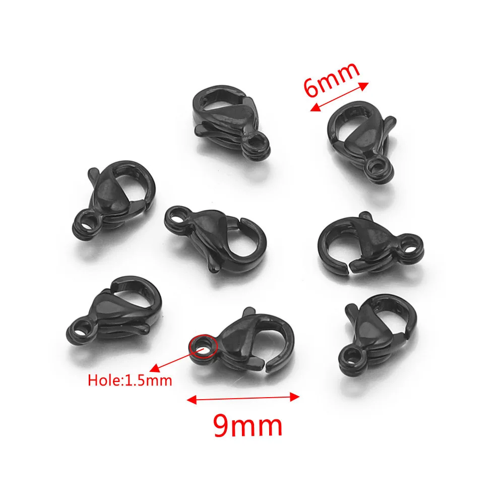 Manna 9/10/11/12/15mm Gold Plated Stainless Steel Lobster Clasp Connectors Clasp For Necklace Chains DIY Jewelry Making