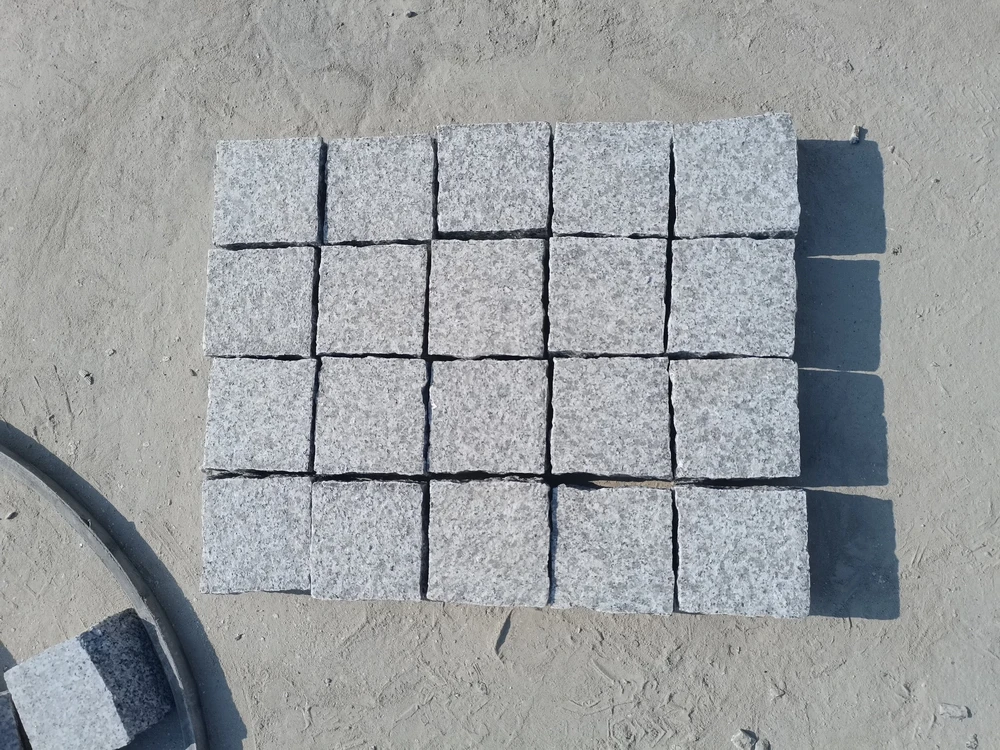 G603 100*100mm Granite Cobble Price Grey Cobblestone for Driveway Pavers