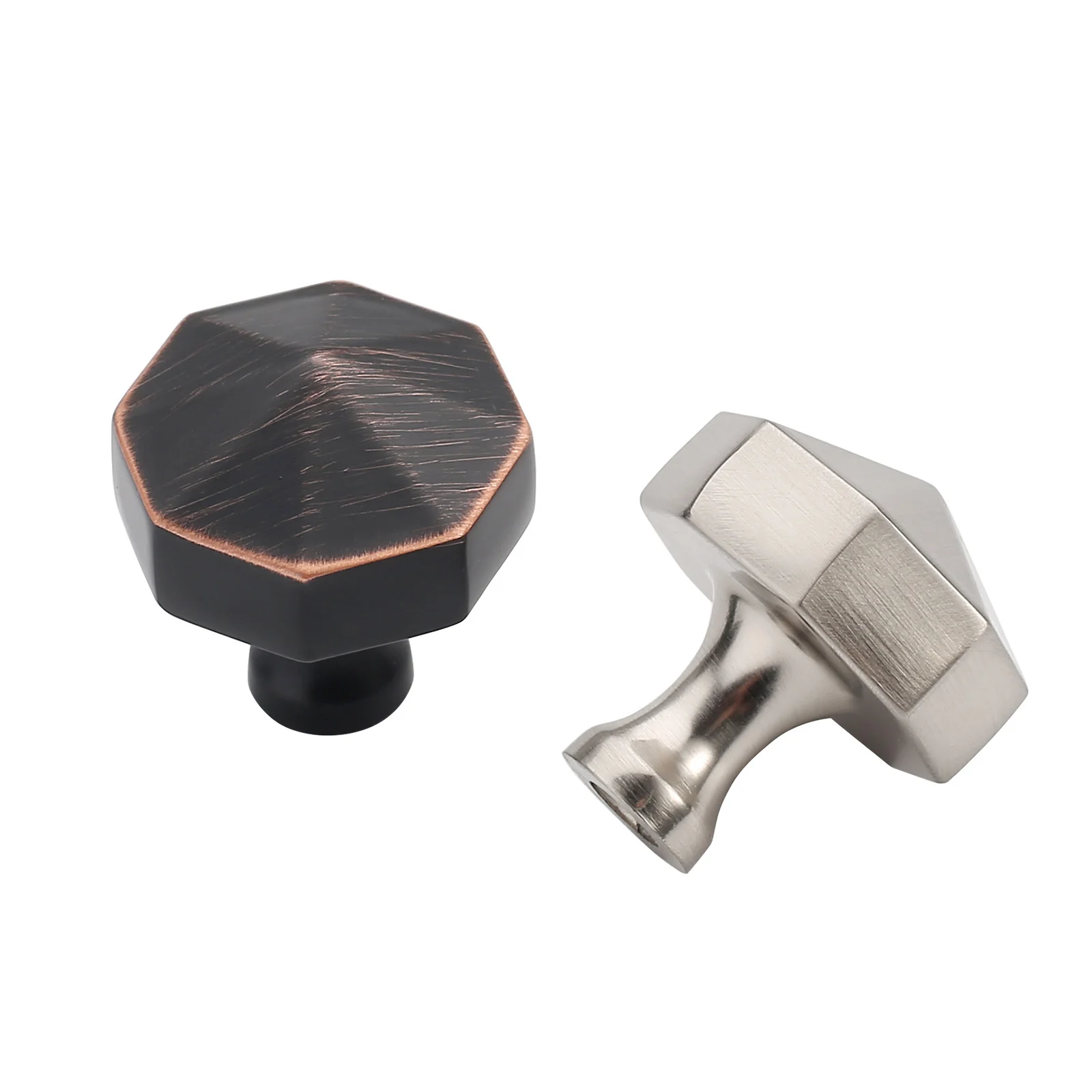 American Style Single Hole Hexagon Simple Cabinet Drawer Nordic Gold Zinc Alloy Wardrobe Door Knob 1478