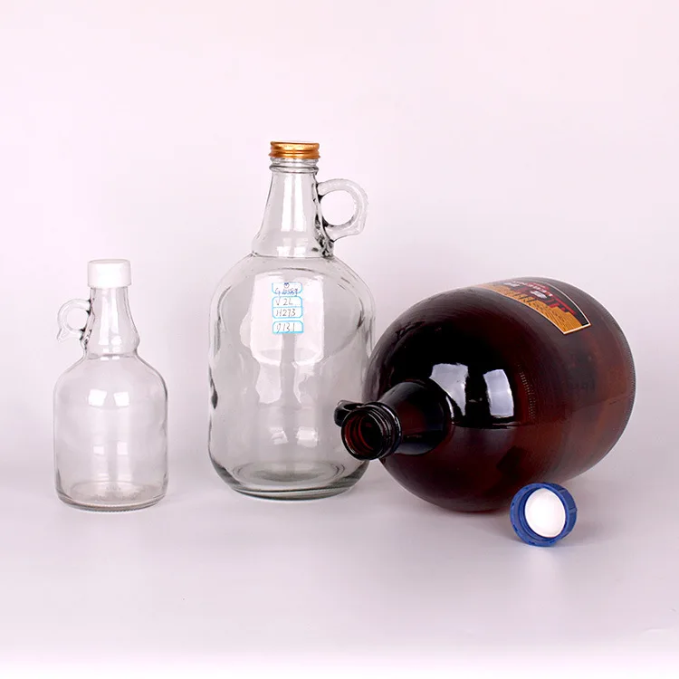 1 Gallon Amber Color Screw Top Glass Jug Wine Jug for Home Brewing Wine Beer