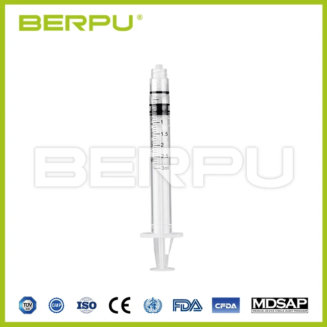 BERPU Factory Price Medical Safety 3ml 5ml Automatic Disable Syringe For Dose Immunization