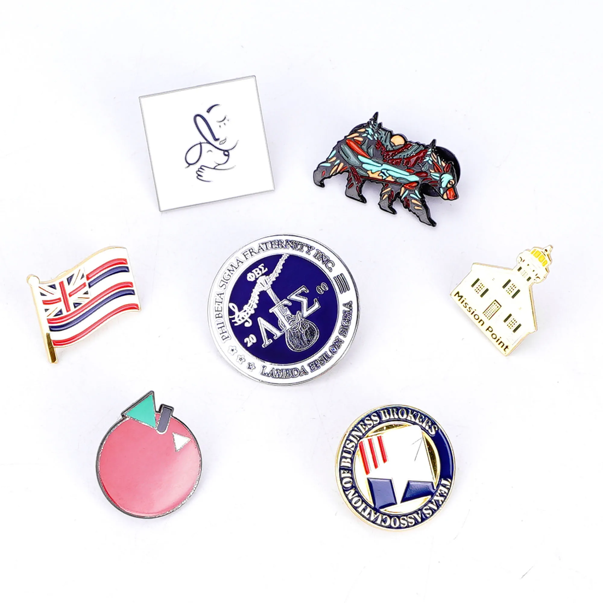 Badge Manufacturer Badge Metal Craft Wholesale Coin Brooch Custom Logo Enamel Pin Soft And Hard Enamel Pin Custom