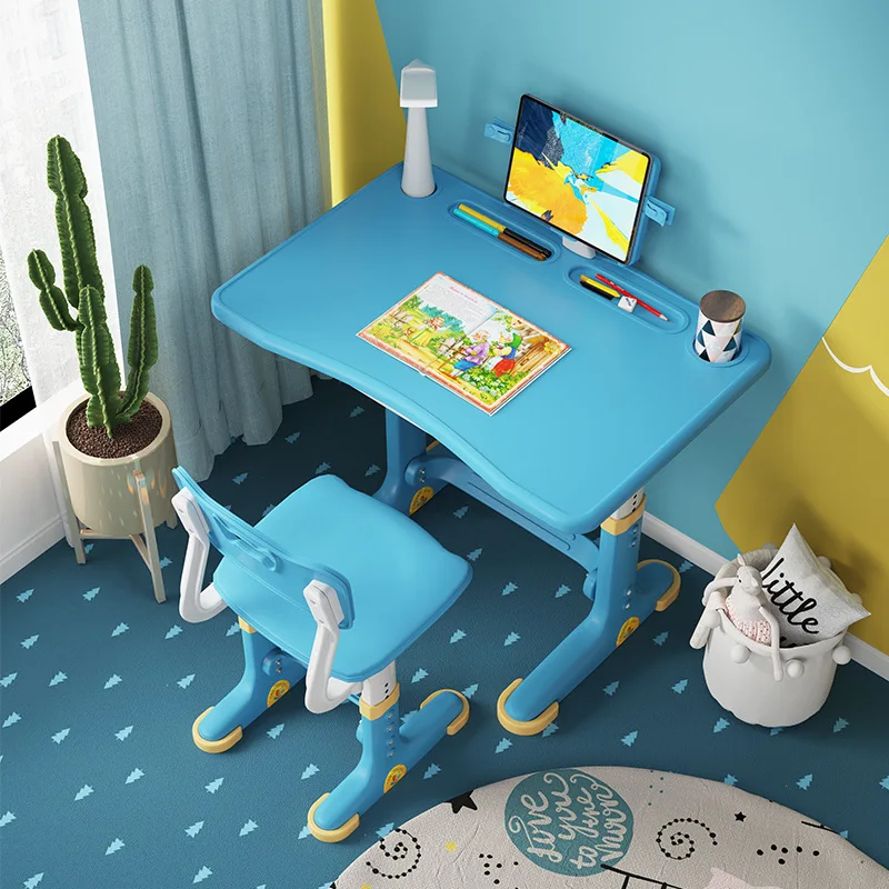 RHS-DC18cheap Children Drawing StudyTable Chair Set Pink Blue Home use Student Chair Desk KidsGymPrimary school desk chair sets
