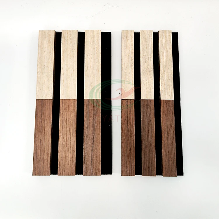 Modern Acoustic Panels wood ceiling solid wood panels Slatted Wood Veneer Acoustic Panel For Interor Wall And Ceiling
