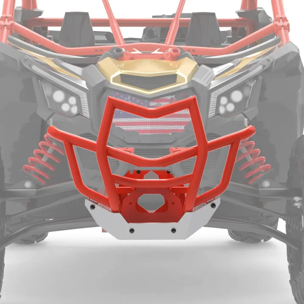 UTV 4x4 Front Bumper with Red Powder Coating Fit for Can Am Maverick X3 Max Turbo 2017-2022