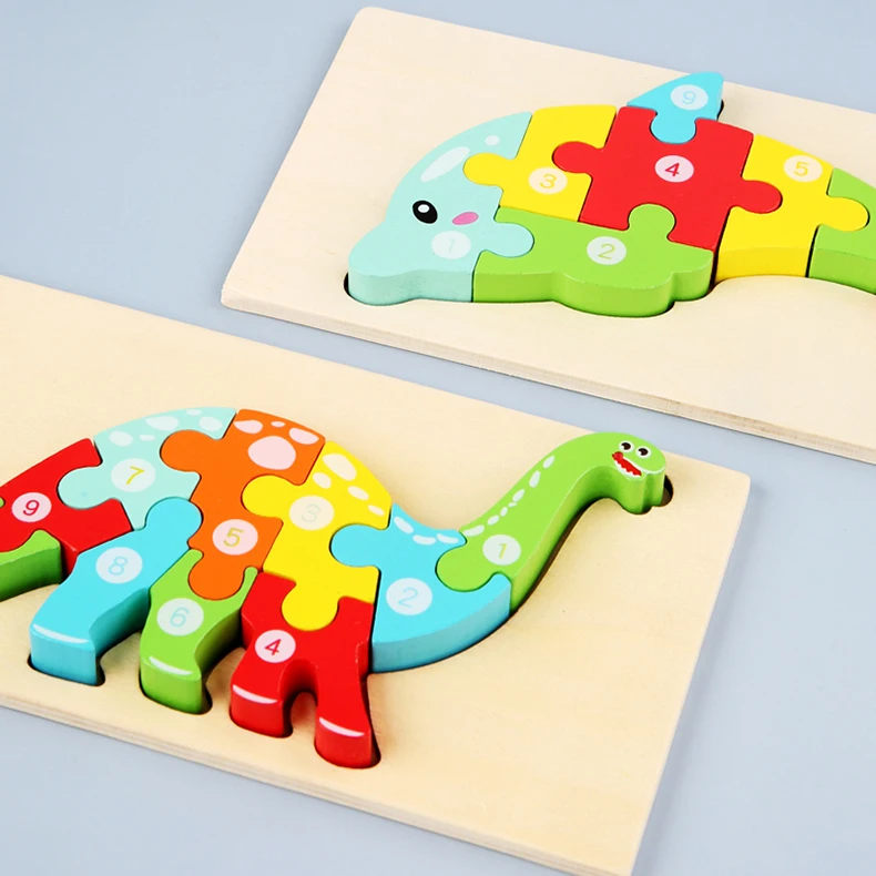 CPC Certificated toys kids popular Funny wooden 3d puzzle game montessori educational for children learning jigsaw puzzles