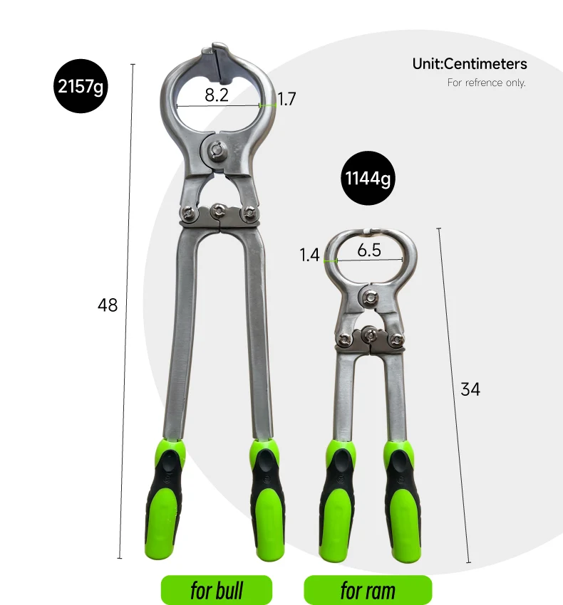 BLUEWORTH cattle bloodless castraion pliers stainless steel handle livestock equipment  goats castration plier Burdizzo Style