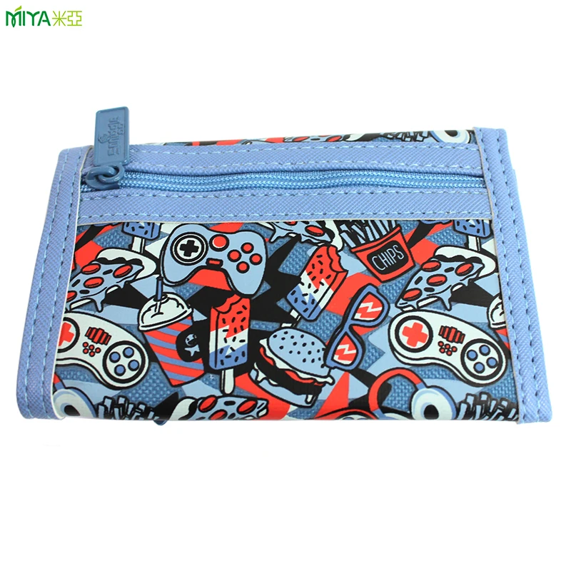 Custom cute fashion fold kids wallet for boys