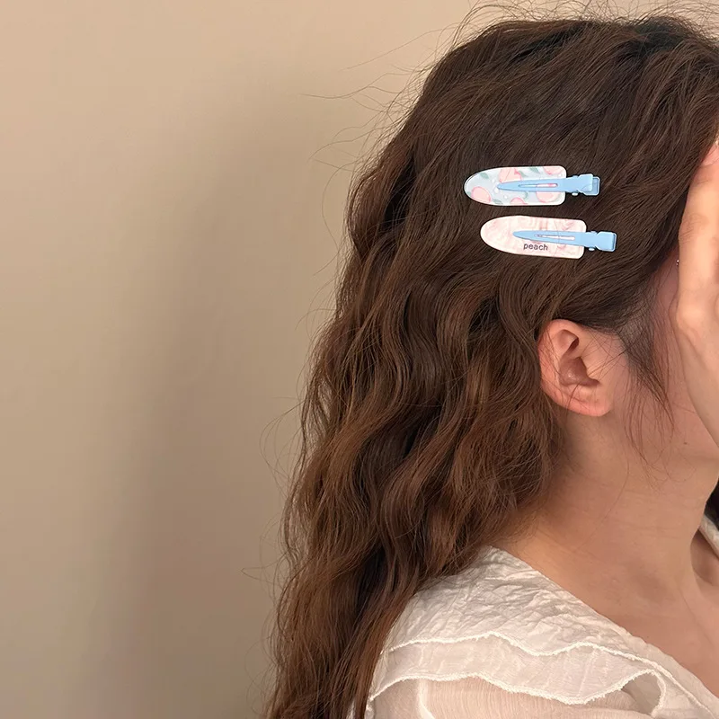 CHENGHE Wholesale 2 Pieces Set Custom Fruit Acrylic Hair Clips For Girl Sweet Cute Seamless Hairpin Accessories