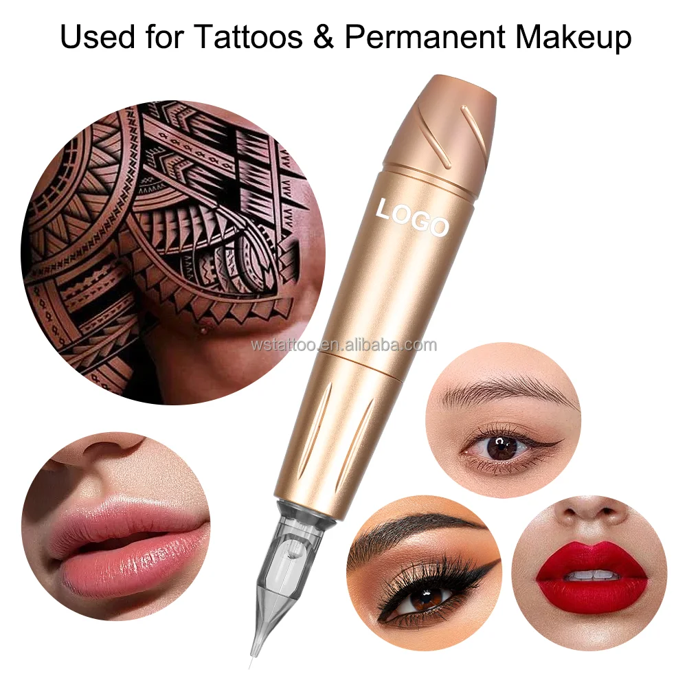 Wenshen Manufacture Cutting Edge Design YD Blink Gold Rose permanent makeuptattoo pen machine For PMU artist
