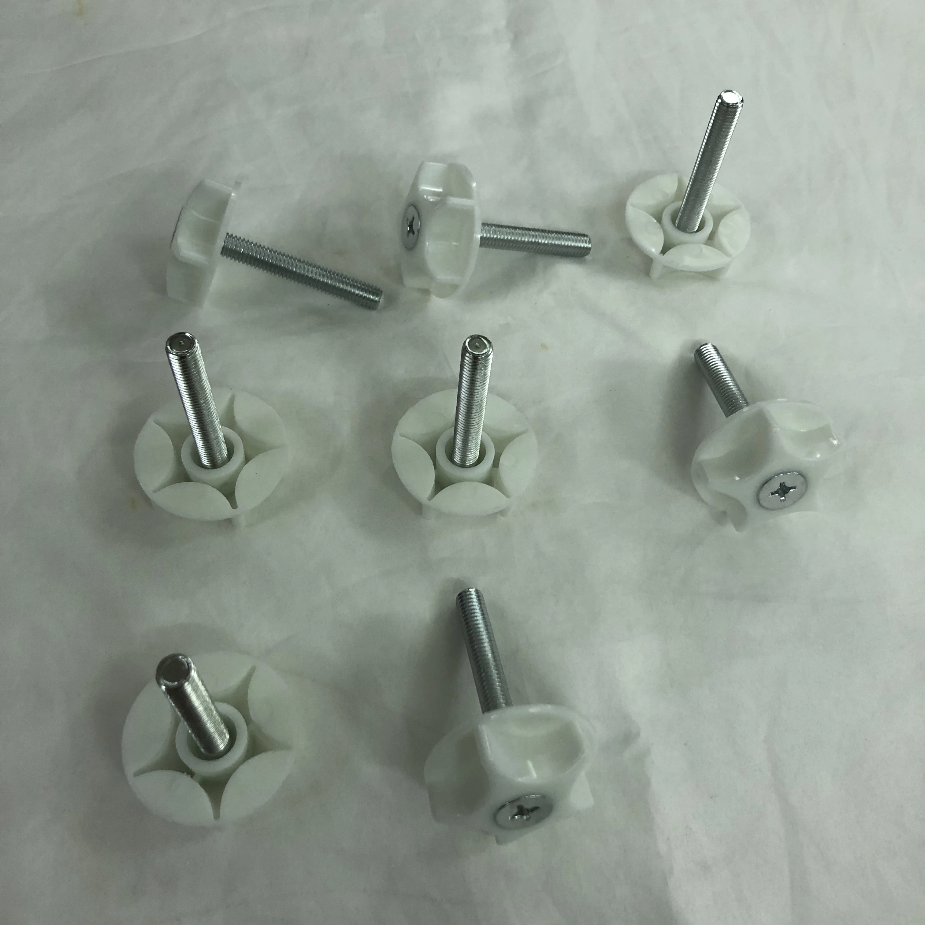 white and black color plastic adjust furniture leg with cross screw head