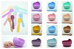 100% Food Grade Silicone Baby Kid Children Feeding Bowl Suction Mixing Bowl