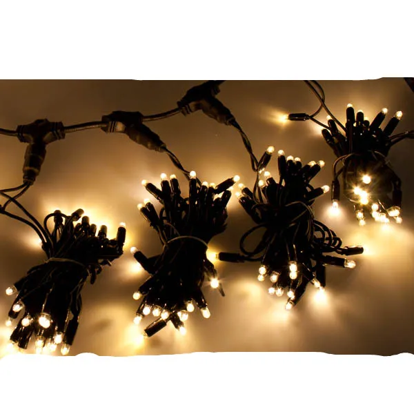 Holiday project light OEM customize outdoor waterproof  CE  RoHS Approve IP65 rubber cable led string light curtain lights