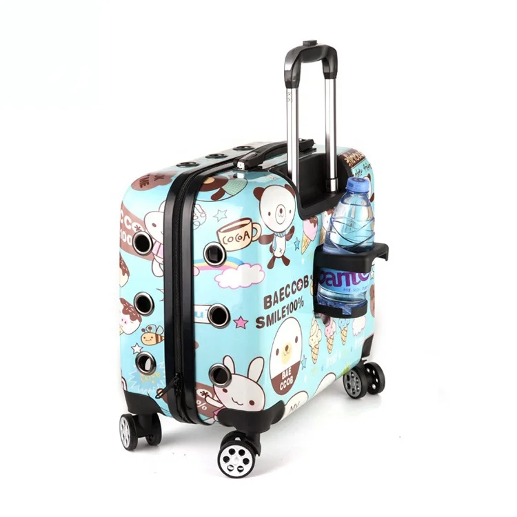 New design custom  printing bag pet trolley acrylic mochila airline approved cat carrier for outdoor hiking travelling