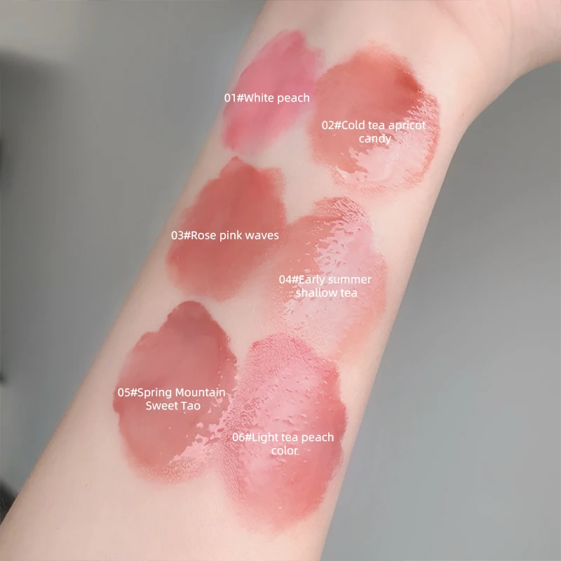 Gege Bear Glazed Crystal Translucent Lip Glaze Moisturizing Mirror Surface Lipstick Pendant Holding Makeup Lipstick