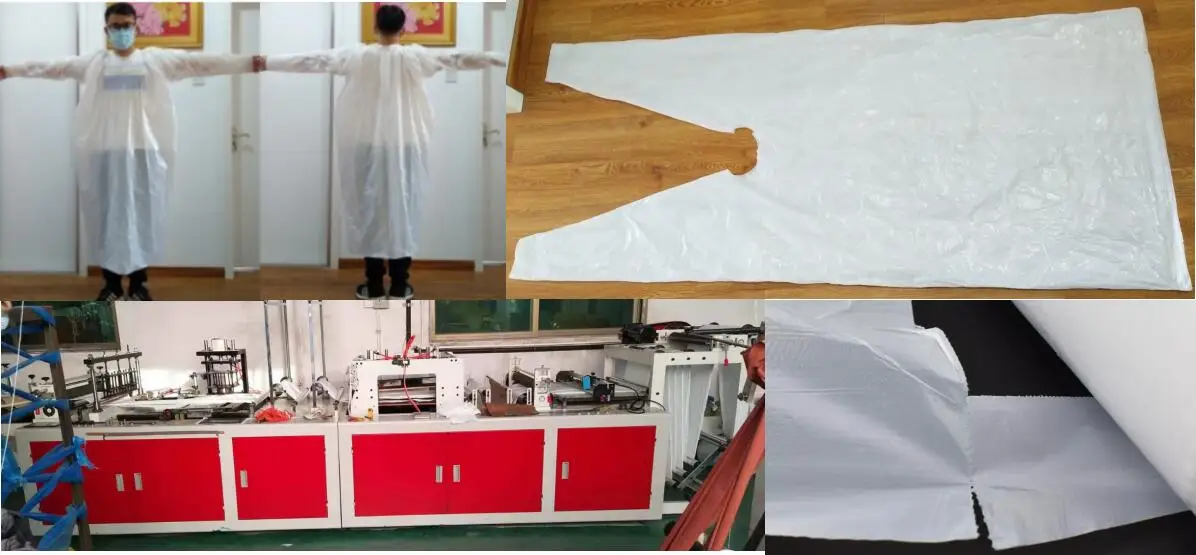 Disposable Butcher Gown for Food Factory PE smock