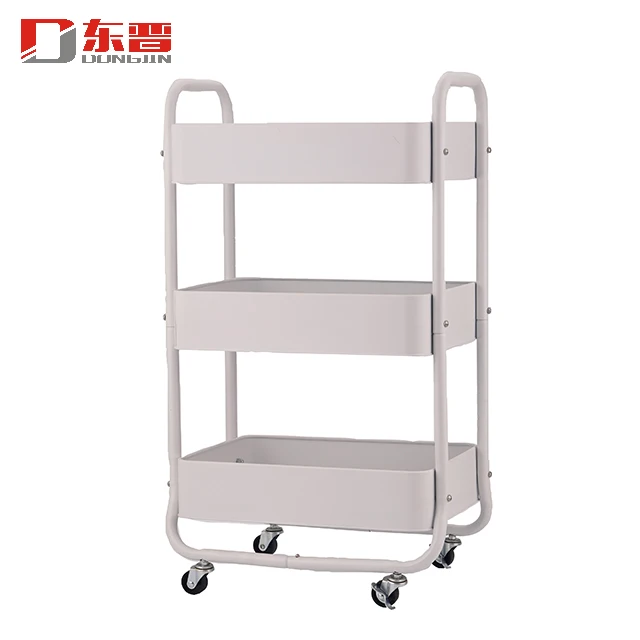 Heavy Material White Makeup Vanity Hair Beauty Salon Furniture Hairdressing Trolley