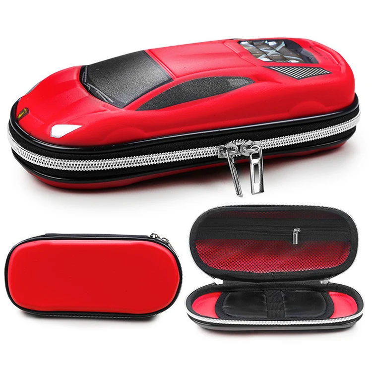 Car EVA Pen Pouch Stationery Box Anti-Shock Cartoon Zipper Storage Bag Pencil Case Gift