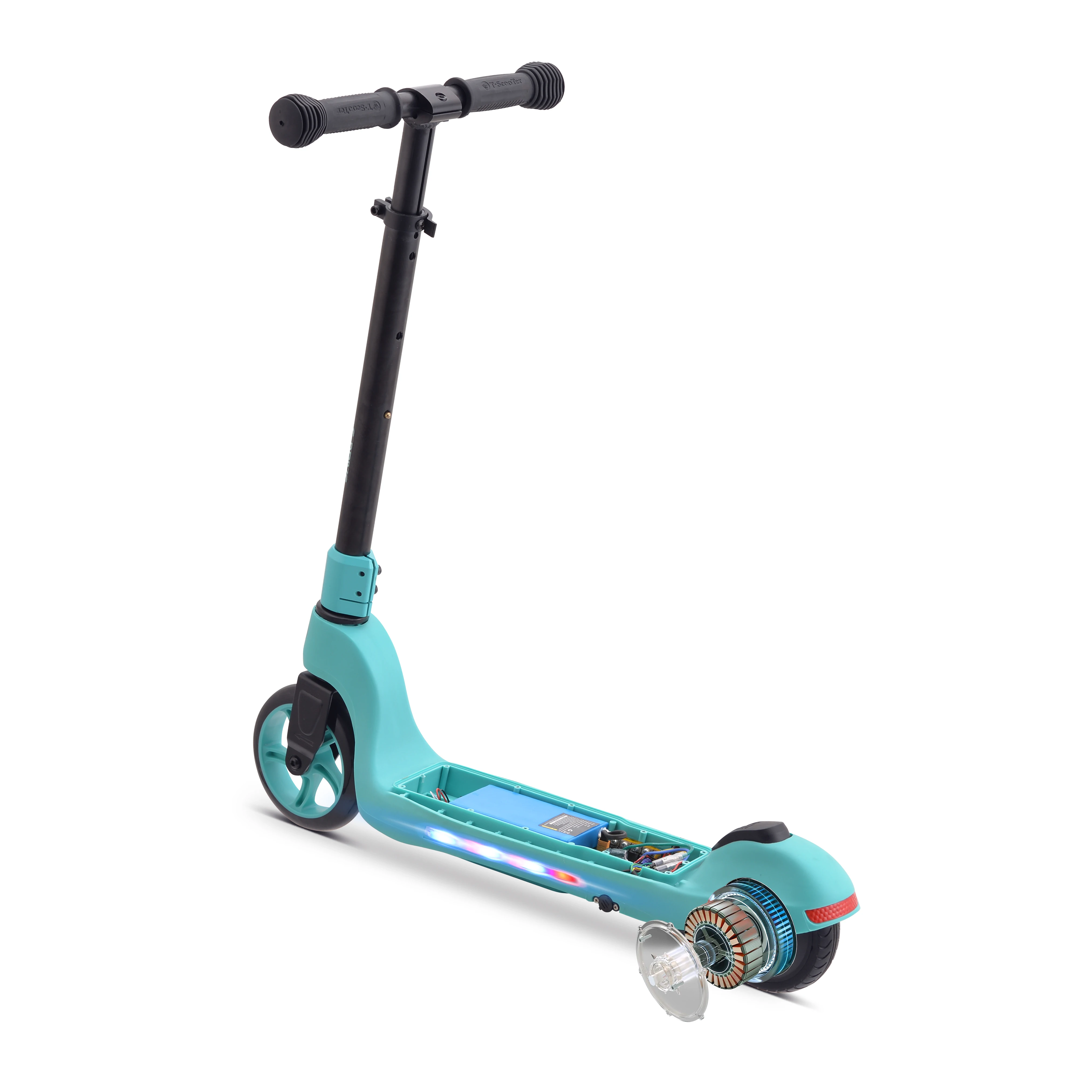 cheap mobility motor 120w electric kids scooter 2 wheels electric kick scooters with led light