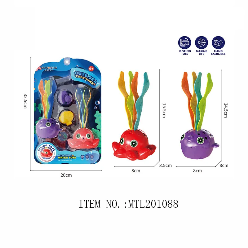 Outdoor Summer Swimming Pool Diving Games Toy Baby Pool Dive Toys Plastic Fishing Game Toys for Kids Play