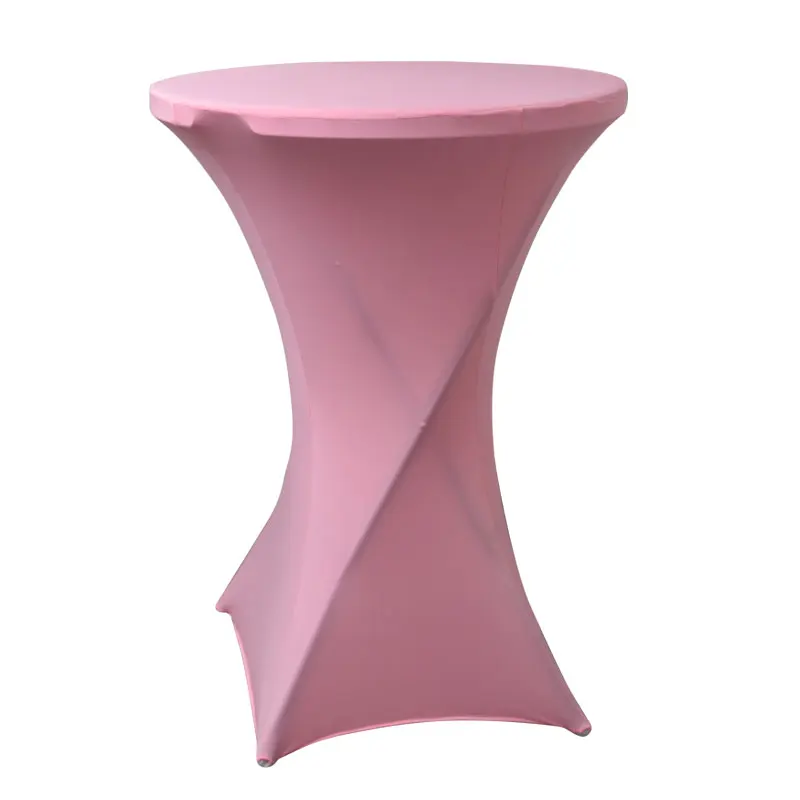 Custom Round Table Cover Bar Stretch Spandex Cocktail Table Cover Hotel Wedding Tablecloth