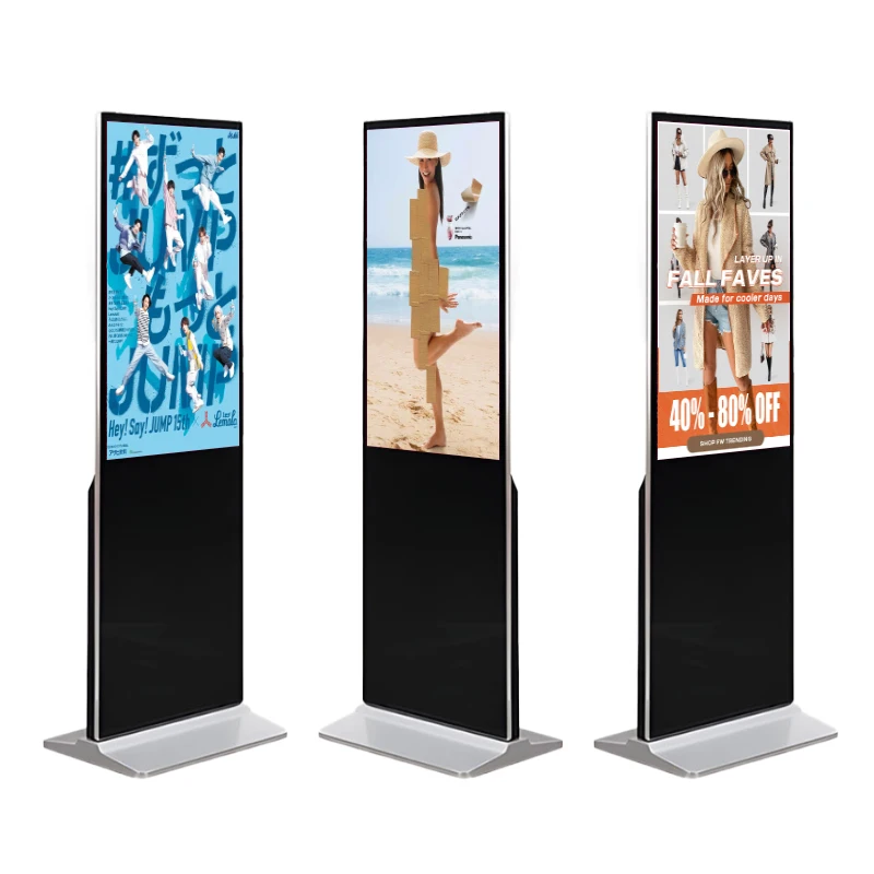 Freestanding Digital Signage Advertising Screen Kiosk 55 Inch Digital Signage 4K