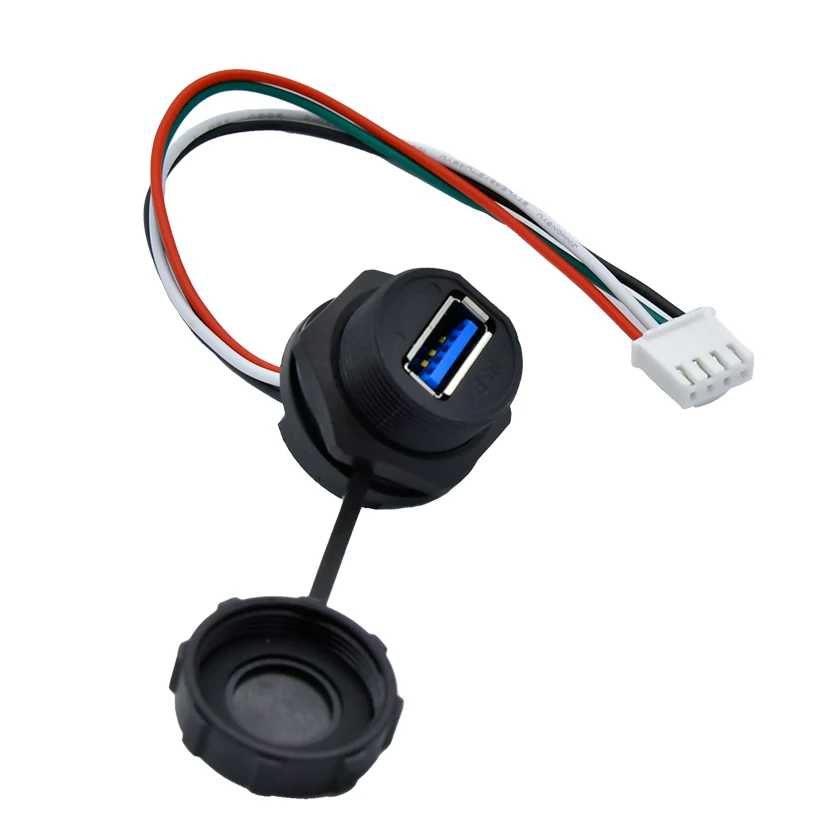 Screw or self locking waterproof usb connector usb2.0 usb3.0 Type-C Micro 8P8C 4P4C usb connector