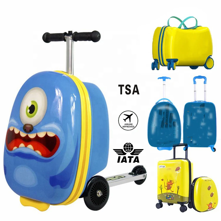 3 wheel kids scooter luggage suitcase travel