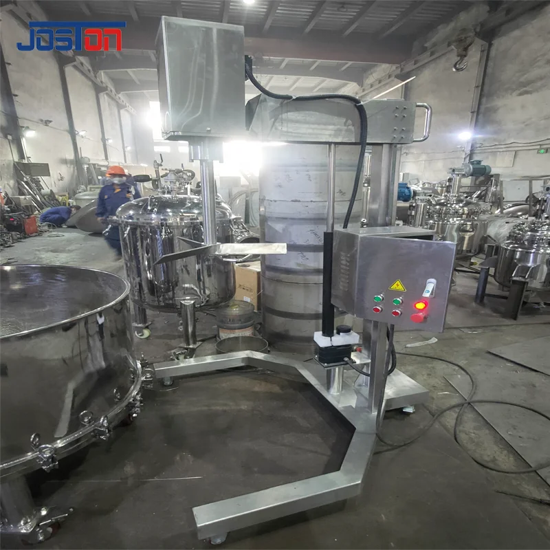 JOSTON shampoo shower jelly laundry detergent homogenizer jam paste emulsion high shear mixer tank pneumatic lifting machine