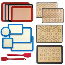 Customizable Kitchen Baking tools Square Round Air Fryer Liners Heat Resistant Non-stick silicone baking mat pastry