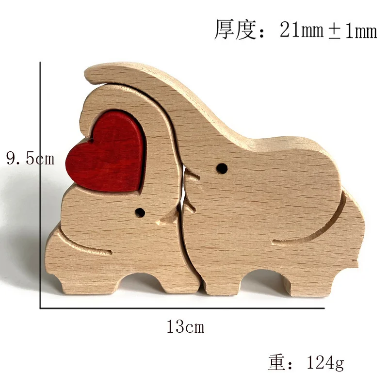 Gift Wood Products Rabbit Elephant Whale Hedgehog Solid Wood Sculpture Wood Statue