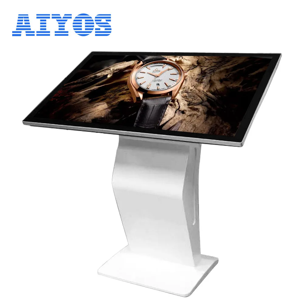 55 inch 4K screen 3840x2160 floor stand digital signage touch screen kiosk with wifi totem