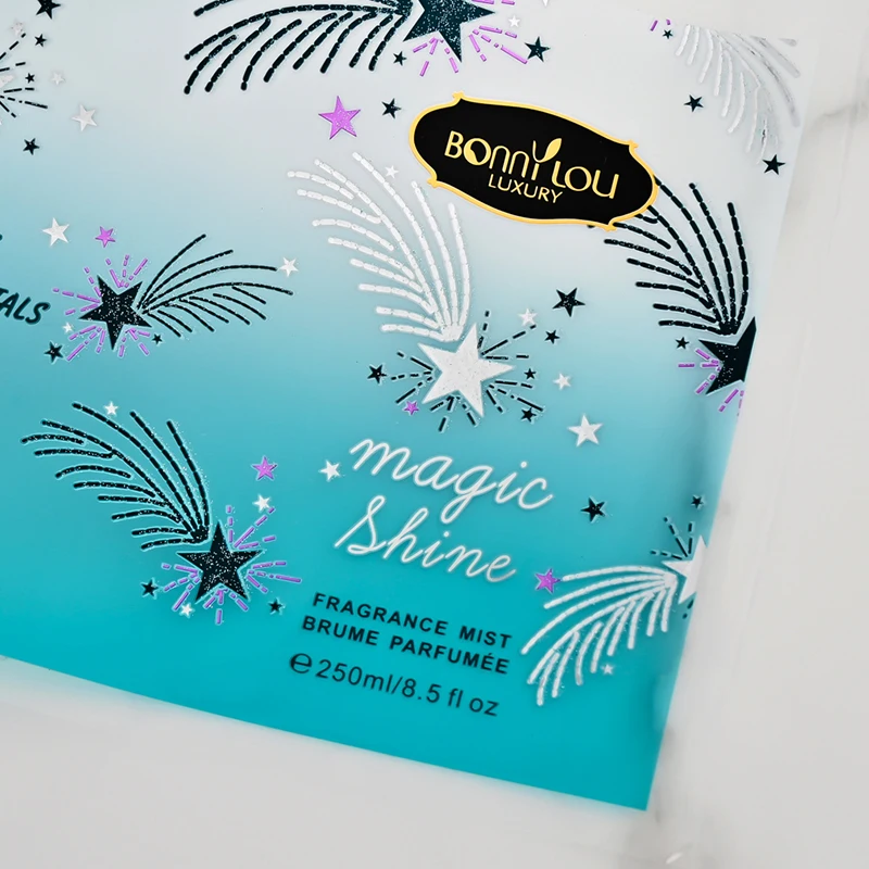 very beautiful BOPP private label stickers custom adhesive printing custom cosmetic label for perfume