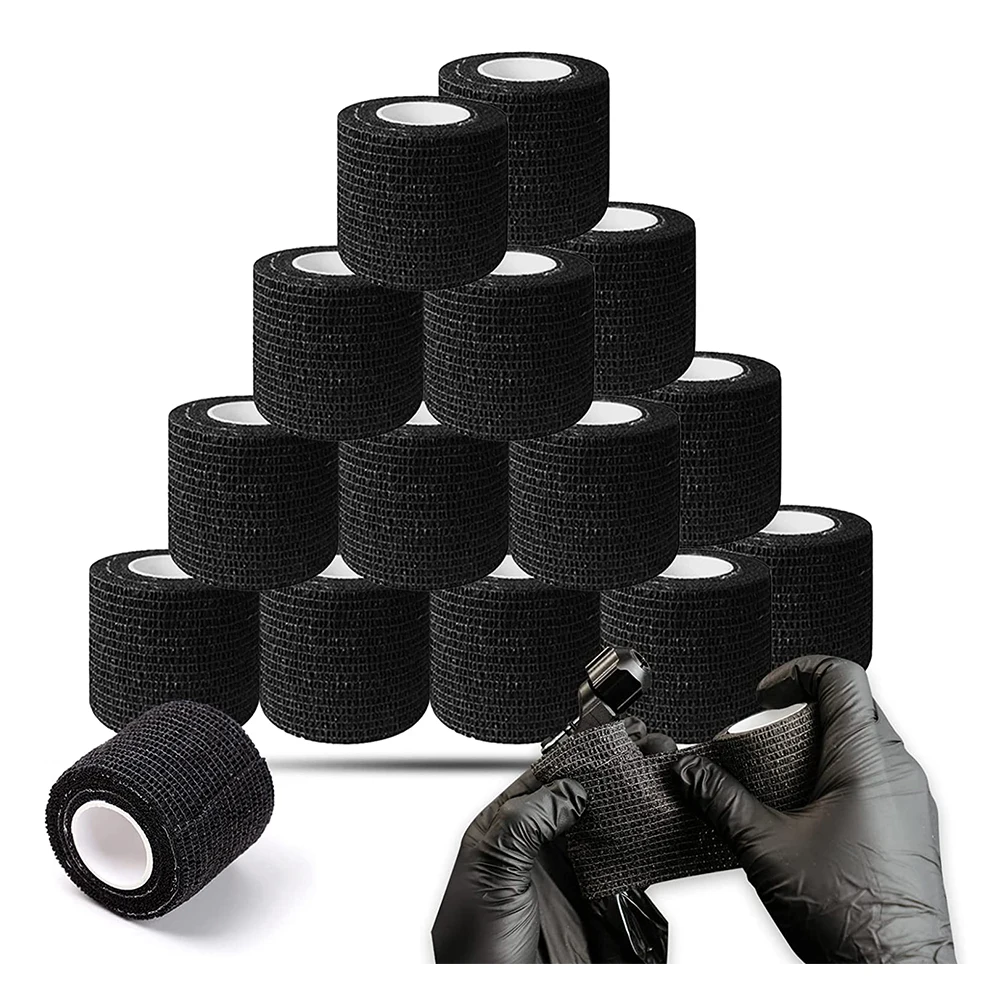 Hot selling tattoo disposable grip sticky winding elastic bandage sports tape tattoo grip bandage