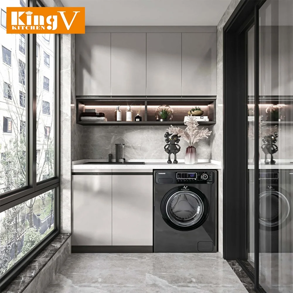Balcony cabinet laundry customized modern style storage cheap balcony cabinet