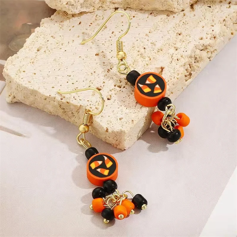 Best Seller Halloween Earrings Set Skeleton Pumpkin Spider Ghost Drop Earring Gold Earring Party Gifts
