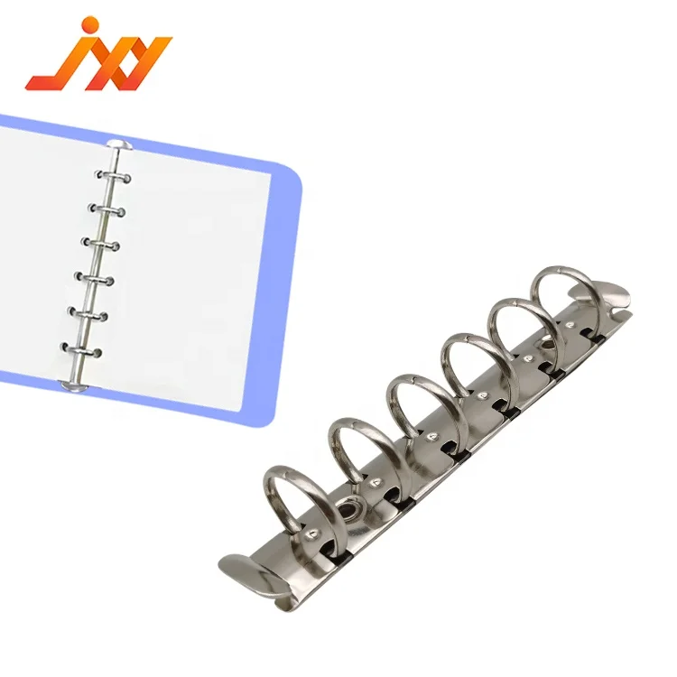 A7 съемная металлическая кольцевая Папка с 6 отверстиями для записной книжки-прочные металлические зажимы лентой обратной панелью альбома справочника