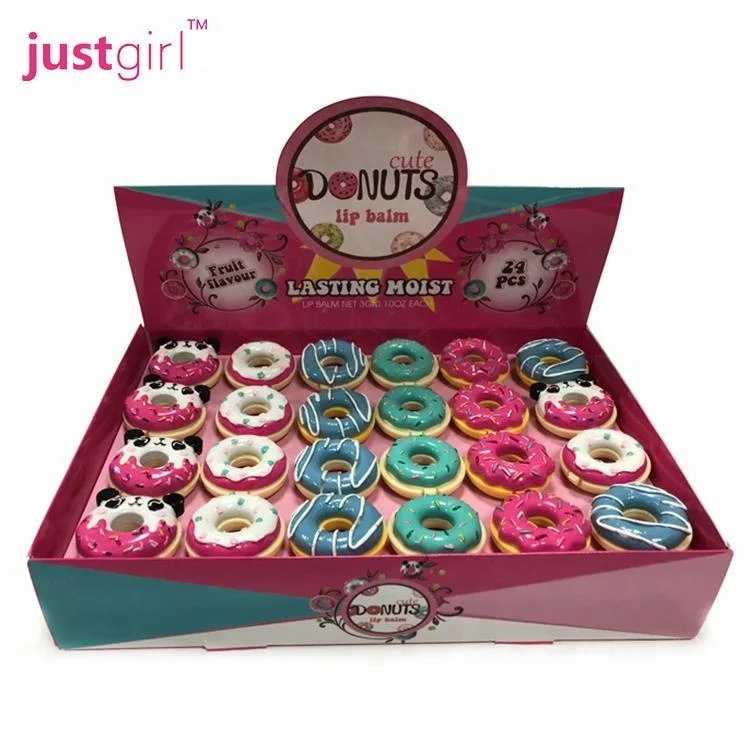 Блеск для губ в виде пончика 3d-блеск форме животного органический детей подарок