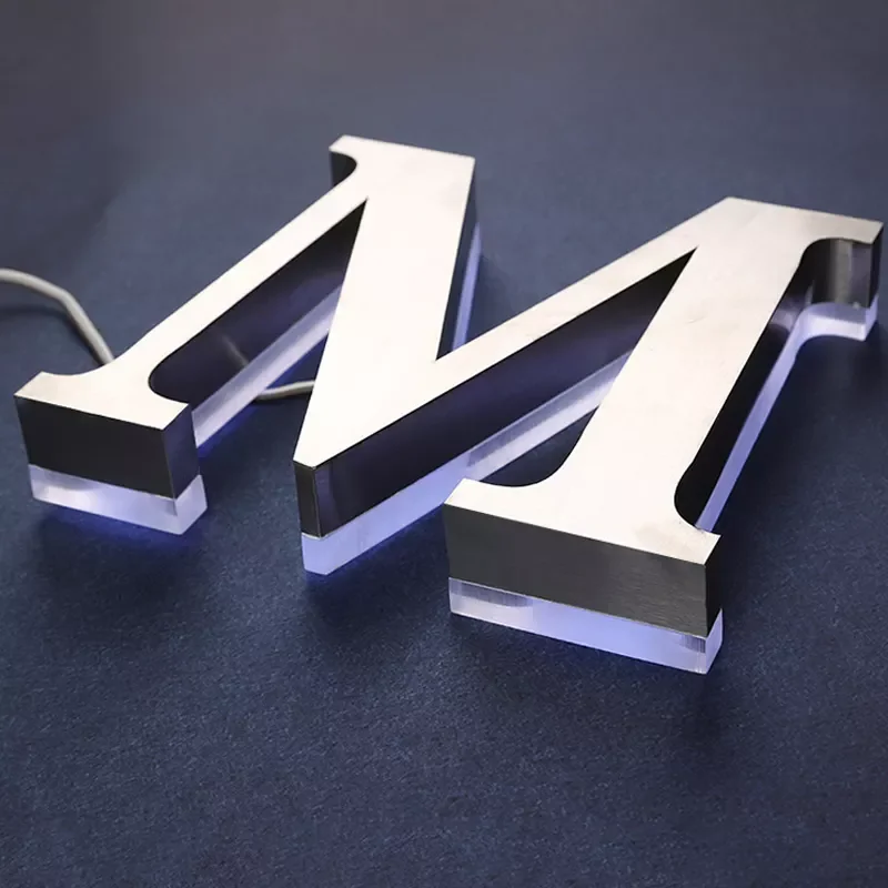 custom acrylic letter external indoor illuminated building signs led channel letters for shop brand signage