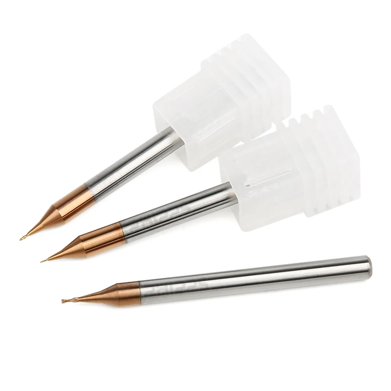 HRC55 HRC65 mini milling cutter 0.2mm 0.3mm 0.4mm 0.5mm 6mm small diameter carbide micro ball end mill 0.1 mm