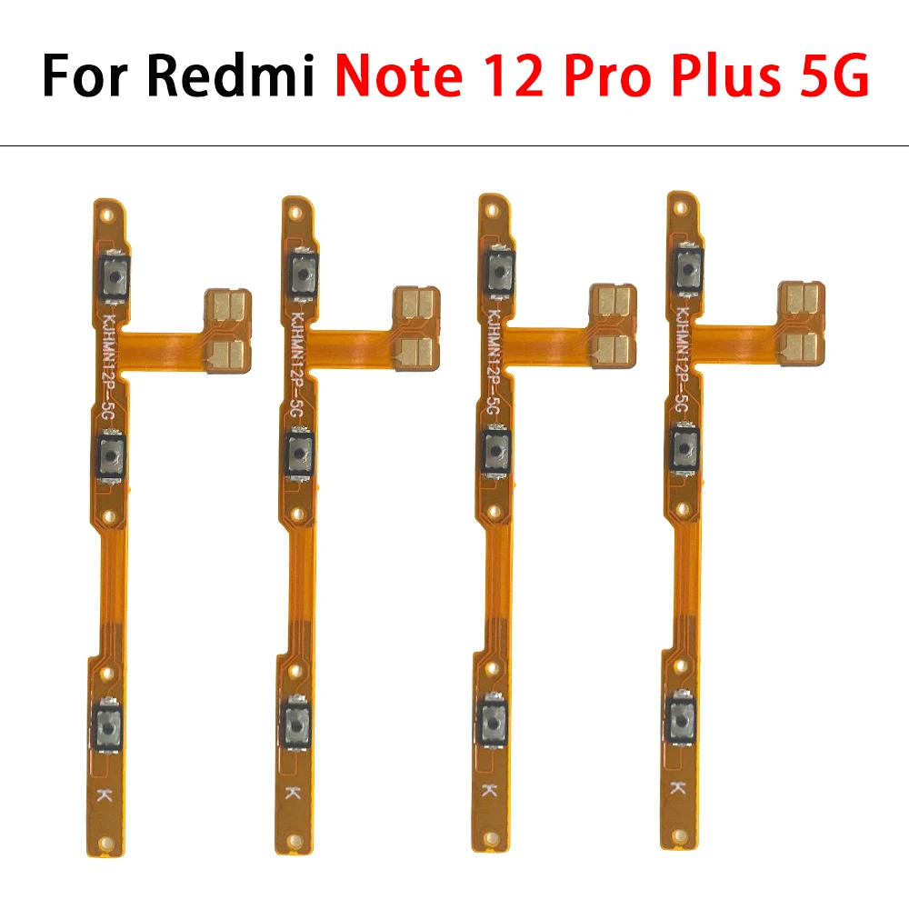 Phone Volume Side Power Flex For Xiaomi Redmi Note 12S 11S 12 Pro Plus 5G 4G Power on off Button Key Flex Cable Replacement