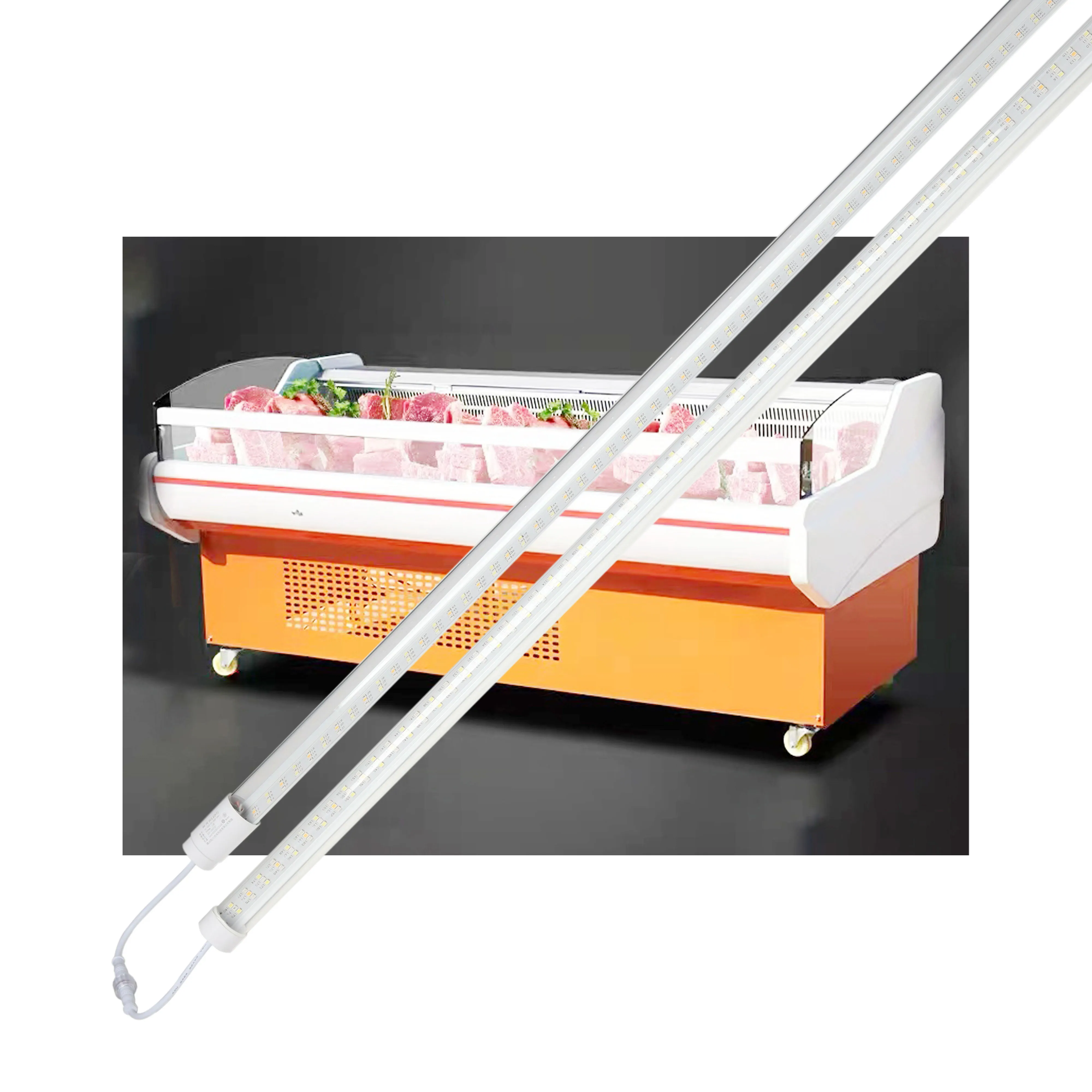 Fresh Meat T8 Retail Commercial Cooler Led Light Refrigerator T8 Led Light