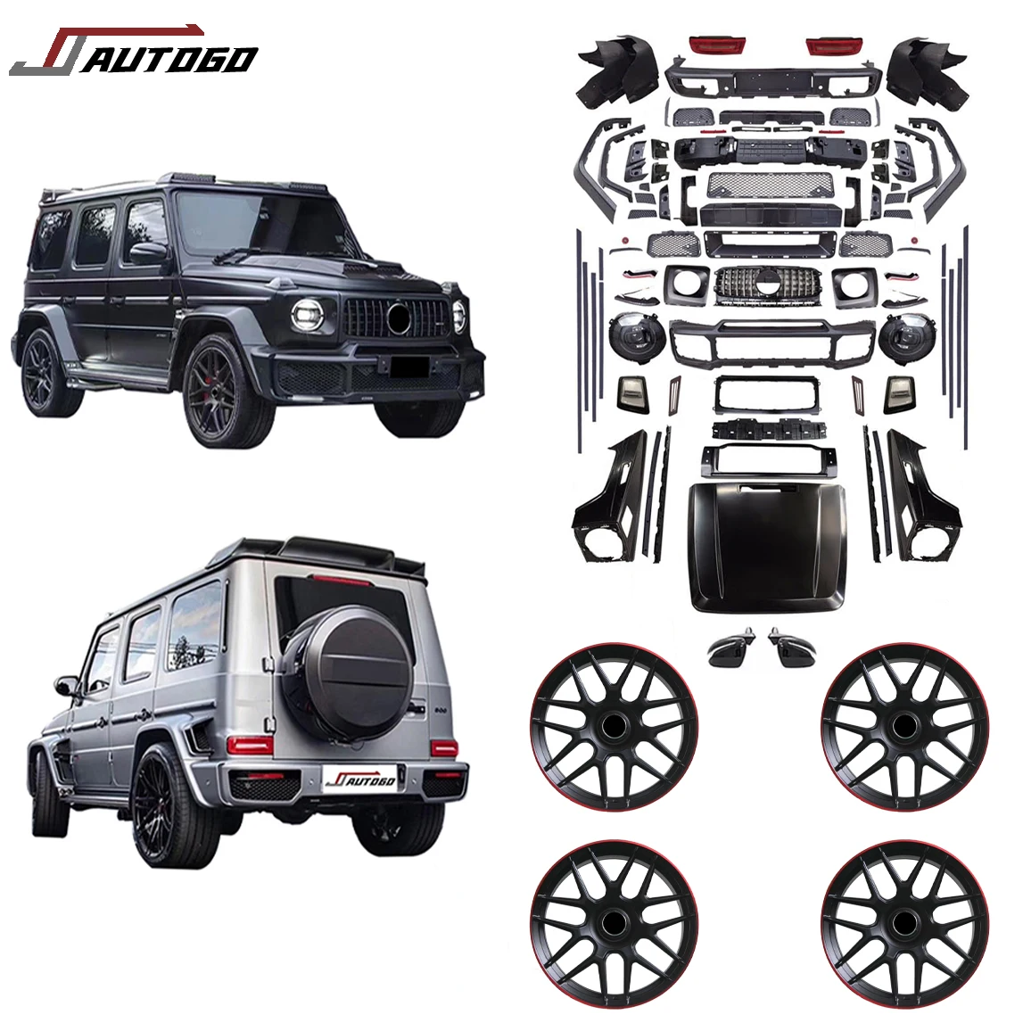 Body Kits For Benz G-Class W463 2004-2018 Change to W464 B-Brabus with AMG carbon fiber Forged aluminum alloy wheels
