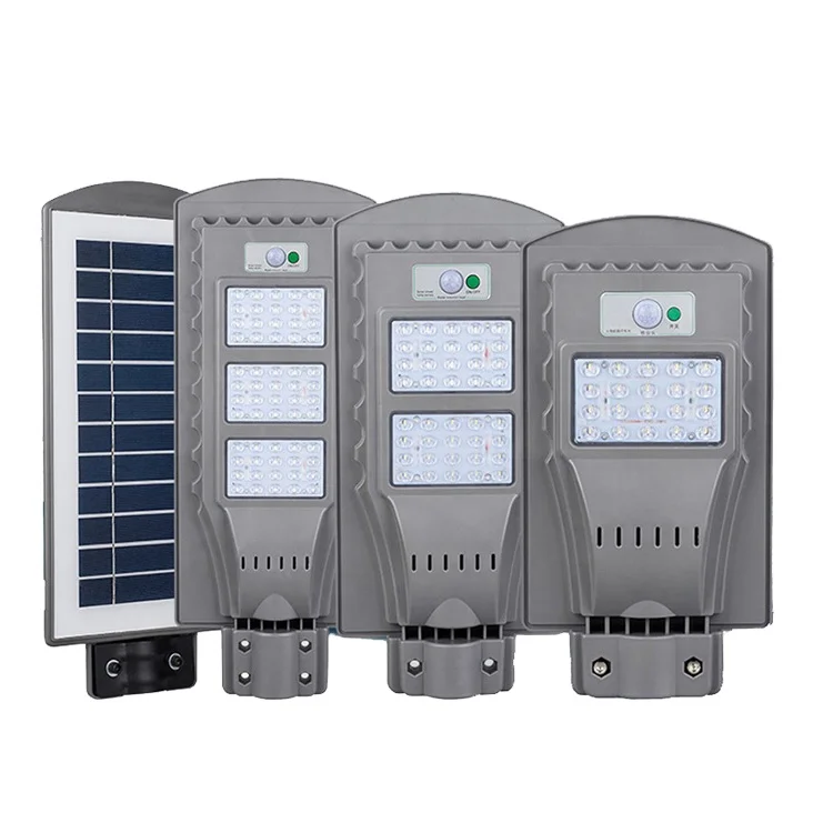 20W 40W 60W Outdoor All In One  Intergrated Powered Integrated Lithium Battery Housing Zhongshan Led Solar Street Light