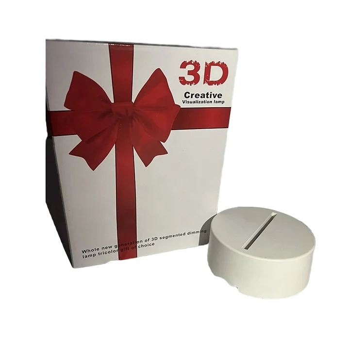 Wholesale 3D Acrylic LED Desk RGB Multicolor Night Lights Bedroom Minimalist Style Touch-Powered Crystal Mini LED Night Home