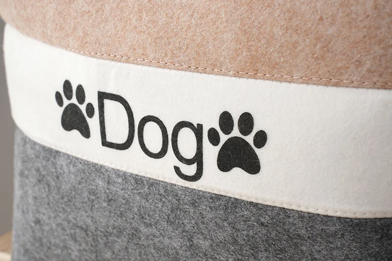 Eco-Friendly Dog Round Felt Storage Bins Basket