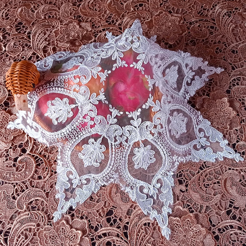 Cover towel lace retro embroidered placemat coasters romantic ins style cloth art table kitchen decoration small tablecloth