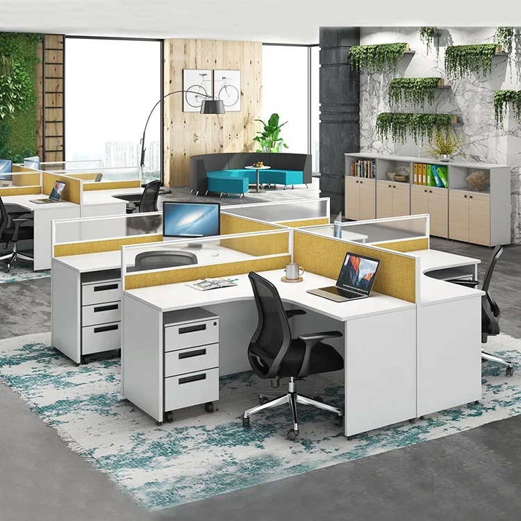 China Supplier Workstation Sit Stand Office Home Partition 2 4 6 8person Frame Desk